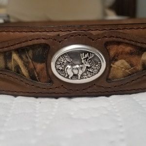 Mens leather belt- buck
